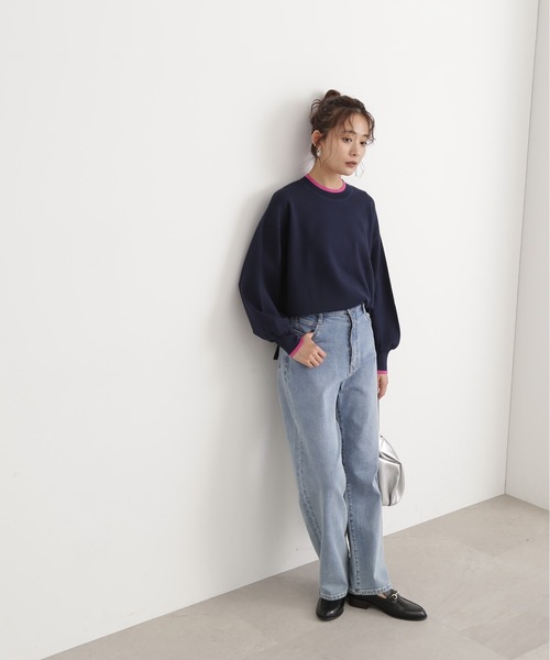 N.（N. Natural Beauty Basic）（エヌエヌナチュラルビューティーベーシック）の「◆バイカラーフォルムニット（ニット/セーター・レディース・オフホワイト/ベージュ/ネイビー・MEDIUM）」の17枚目の写真