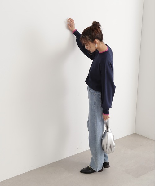 N.（N. Natural Beauty Basic）（エヌエヌナチュラルビューティーベーシック）の「◆バイカラーフォルムニット（ニット/セーター・レディース・オフホワイト/ベージュ/ネイビー・MEDIUM）」の13枚目の写真