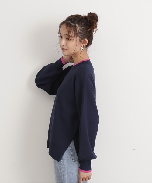 N.（N. Natural Beauty Basic）（エヌエヌナチュラルビューティーベーシック）の「◆バイカラーフォルムニット（ニット/セーター・レディース・オフホワイト/ベージュ/ネイビー・MEDIUM）」の10枚目の写真