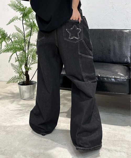 sedacle(セダクル)の「スターペインターデニムパンツ(デニムパンツ・メンズ・ブラック/パープル/ブラウン・MEDIUM/LARGE)」の8枚目の写真