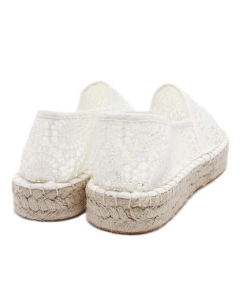 AZUL by moussy（アズールバイマウジー）の「レース厚底エスパドリーユ（スリッポン・レディース・ブラック/ホワイト・MEDIUM/SMALL/LARGE）」の5枚目の写真