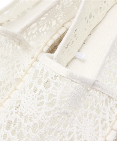 AZUL by moussy（アズールバイマウジー）の「レース厚底エスパドリーユ（スリッポン・レディース・ブラック/ホワイト・MEDIUM/SMALL/LARGE）」の7枚目の写真