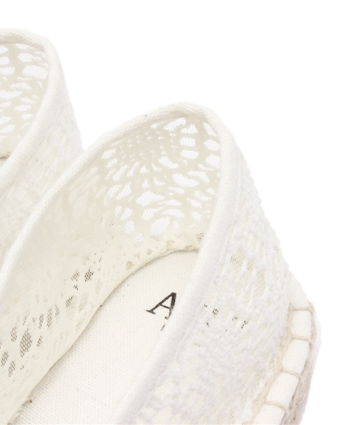 AZUL by moussy（アズールバイマウジー）の「レース厚底エスパドリーユ（スリッポン・レディース・ブラック/ホワイト・MEDIUM/SMALL/LARGE）」の8枚目の写真