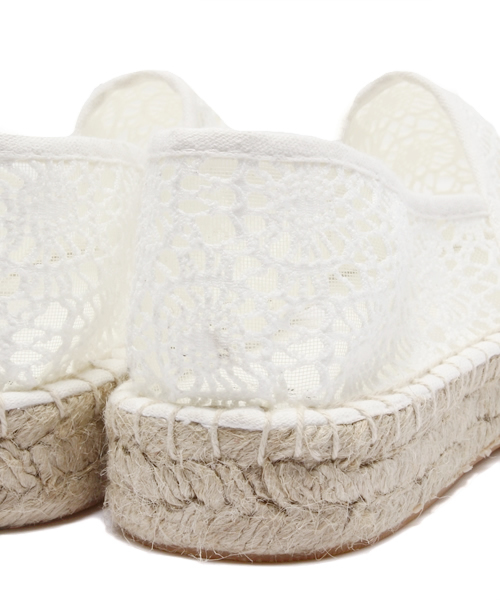 AZUL by moussy（アズールバイマウジー）の「レース厚底エスパドリーユ（スリッポン・レディース・ブラック/ホワイト・MEDIUM/SMALL/LARGE）」の9枚目の写真