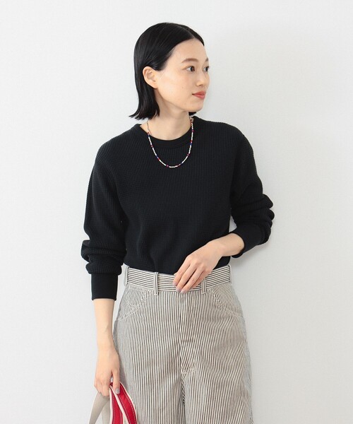 ビームスの百名品】コットン サーマル クルーネック ロングスリーブ T