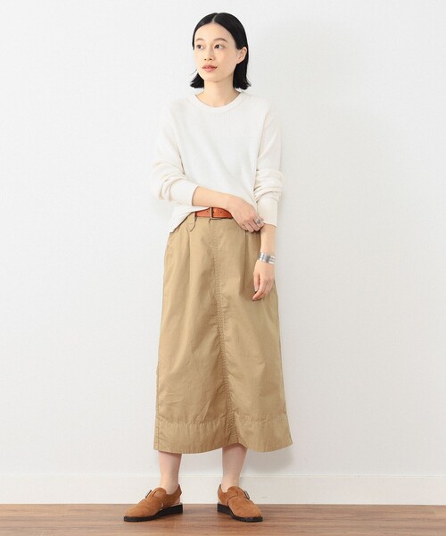 BEAMS BOY（ビームスボーイ）の「【ビームスの百名品】コットン サーマル クルーネック ロングスリーブ Tシャツ（Tシャツ/カットソー・レディース・ブルー/オフホワイト/ブラック・ONE SIZE）」の8枚目の写真