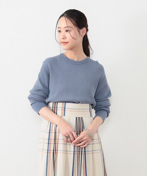 ビームスの百名品】コットン サーマル クルーネック ロングスリーブ T