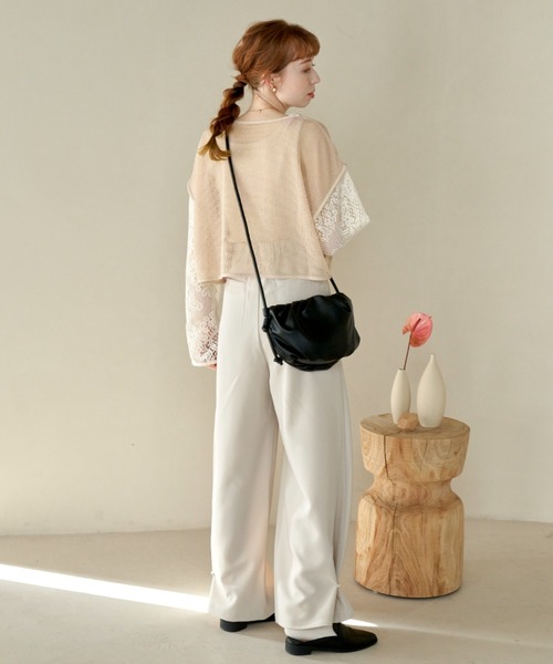 hinari（ヒナリ）の「長袖カットソー（Tシャツ/カットソー・レディース・アイボリー・FREE）」の3枚目の写真