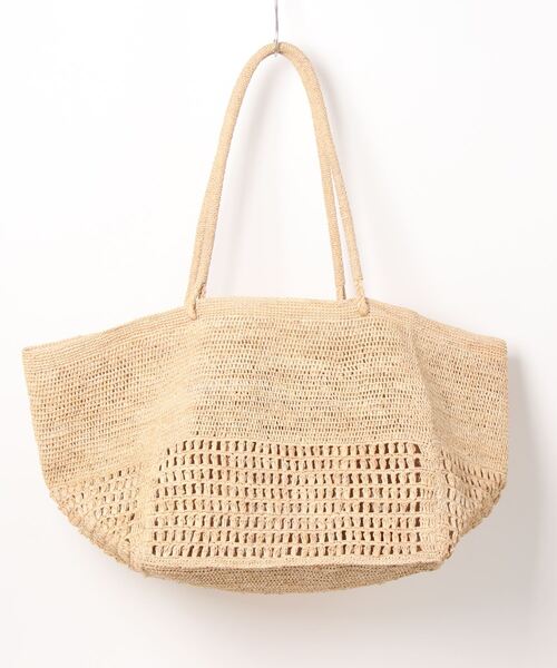 MADE IN MADA(メイドインマダ)の「Curensology(カレンソロジー)/【MADE IN MADA】ラフィアトートバッグ(ハンドバッグ・レディース・ベージュ・FREE)」の2枚目の写真
