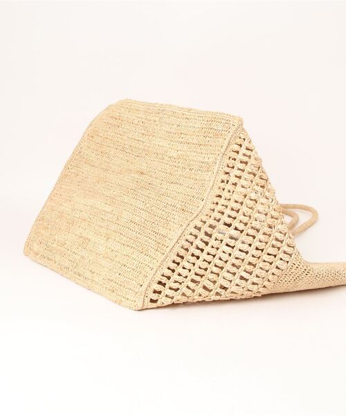 MADE IN MADA(メイドインマダ)の「Curensology(カレンソロジー)/【MADE IN MADA】ラフィアトートバッグ(ハンドバッグ・レディース・ベージュ・FREE)」の3枚目の写真