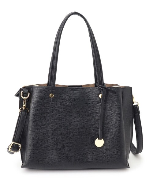 SHOO・LA・RUE（シューラルー）の「◆【軽量/2WAY】ふわっと軽いトートバッグ（トートバッグ・レディース・ブルー/ピンク系/サンドベージュ/ブラック・00）」の2枚目の写真