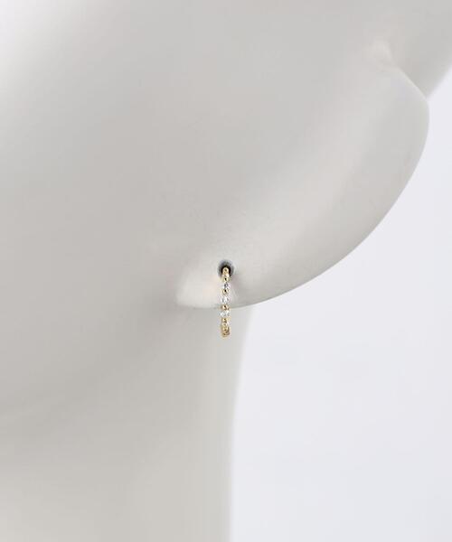 ユナイテッドアローズ　ピアス　ゴールド　ビジューピアス スター/ビジュー フープピアス