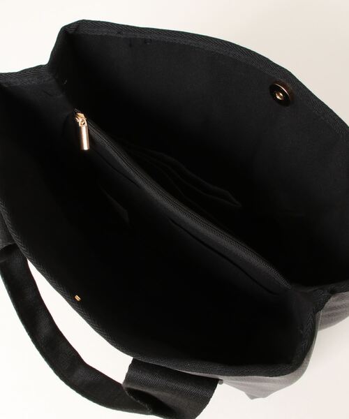 salle de bal（サルデバル）の「polka polka / ポルカポルカ 合皮 ファスナー 仕切りトート ランチトート SDI（トートバッグ・レディース・ダークブラウン/アイボリー/カーキ/ライトブラウン/ダークグレー/ブラック/ベージュ・FREE）」の8枚目の写真