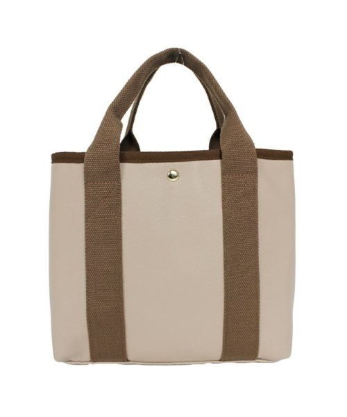 salle de bal（サルデバル）の「polka polka / ポルカポルカ 合皮 ファスナー 仕切りトート ランチトート SDI（トートバッグ・レディース・ダークブラウン/アイボリー/カーキ/ライトブラウン/ダークグレー/ブラック/ベージュ・FREE）」の5枚目の写真