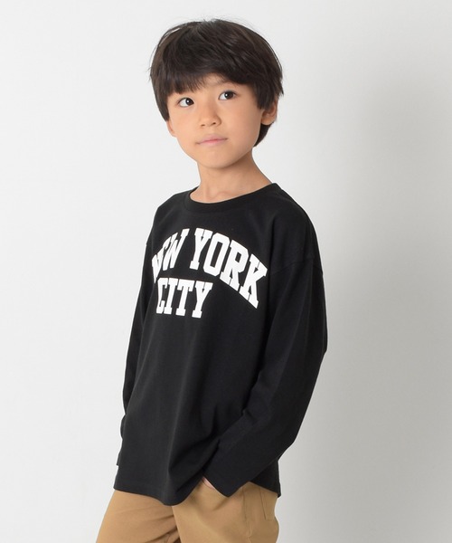 GLAZOS(グラソス)の「【WEB限定】【プチプラ】【再入荷】フロントアソートプリント長袖Tシャツ(その他トップス・キッズ・ライトグリーン/グレイッシュブルー/ブラック/ライトグレー/ブラック系その他/キナリ/ベージュ系その他/オフホワイト/サックスブルー/チャコールグレー・170cm/150cm/130cm/140cm/160cm)」の4枚目の写真