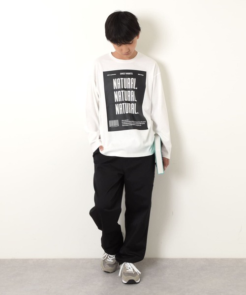 GLAZOS(グラソス)の「【WEB限定】【プチプラ】【再入荷】フロントアソートプリント長袖Tシャツ(その他トップス・キッズ・ライトグリーン/グレイッシュブルー/ブラック/ライトグレー/ブラック系その他/キナリ/ベージュ系その他/オフホワイト/サックスブルー/チャコールグレー・170cm/150cm/130cm/140cm/160cm)」の12枚目の写真