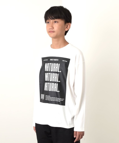 GLAZOS(グラソス)の「【WEB限定】【プチプラ】【再入荷】フロントアソートプリント長袖Tシャツ(その他トップス・キッズ・ライトグリーン/グレイッシュブルー/ブラック/ライトグレー/ブラック系その他/キナリ/ベージュ系その他/オフホワイト/サックスブルー/チャコールグレー・170cm/150cm/130cm/140cm/160cm)」の14枚目の写真