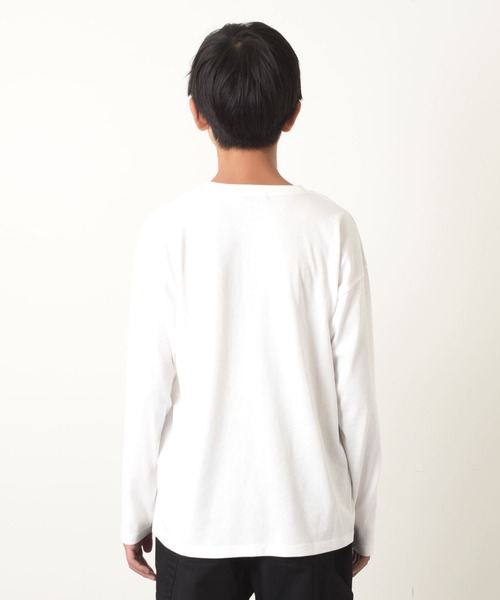 GLAZOS(グラソス)の「【WEB限定】【プチプラ】【再入荷】フロントアソートプリント長袖Tシャツ(その他トップス・キッズ・ライトグリーン/グレイッシュブルー/ブラック/ライトグレー/ブラック系その他/キナリ/ベージュ系その他/オフホワイト/サックスブルー/チャコールグレー・170cm/150cm/130cm/140cm/160cm)」の15枚目の写真