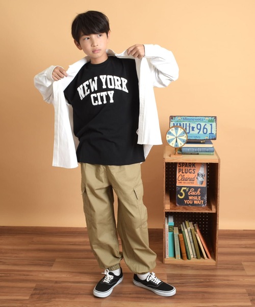 GLAZOS(グラソス)の「【WEB限定】【プチプラ】【再入荷】フロントアソートプリント長袖Tシャツ(その他トップス・キッズ・ライトグリーン/グレイッシュブルー/ブラック/ライトグレー/ブラック系その他/キナリ/ベージュ系その他/オフホワイト/サックスブルー/チャコールグレー・170cm/150cm/130cm/140cm/160cm)」の13枚目の写真