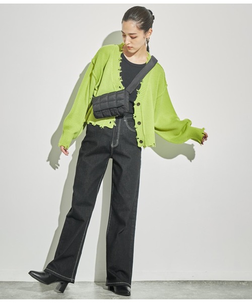 ANAP(アナップ)の「ナイロンキルティングミニショルダーバック(ショルダーバッグ・レディース・グリーン/レッド/アイボリー/ブラック・FREE)」の11枚目の写真