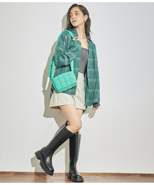 ANAP(アナップ)の「ナイロンキルティングミニショルダーバック(ショルダーバッグ・レディース・グリーン/レッド/アイボリー/ブラック・FREE)」の19枚目の写真