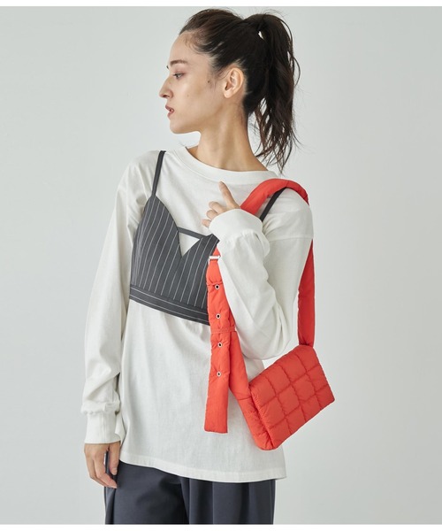 ANAP(アナップ)の「ナイロンキルティングミニショルダーバック(ショルダーバッグ・レディース・グリーン/レッド/アイボリー/ブラック・FREE)」の22枚目の写真