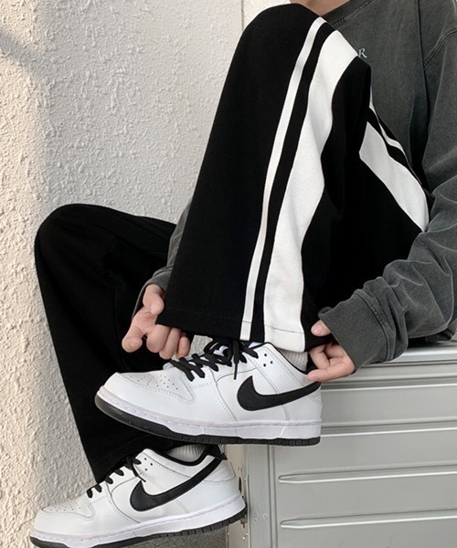 NOWLE（ノウル）の「【NOWLE】ワイド ドローコード スウェット ジャージ パンツ（スウェットパンツ・メンズ・グレー/ブラック/ホワイト・LARGE/X-LARGE/MEDIUM）」の7枚目の写真