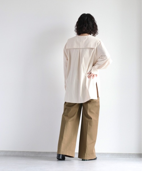 cepo（セポ）の「ビッグカラーブラウス（シャツ/ブラウス・レディース・オフホワイト/ブラウン・M）」の22枚目の写真