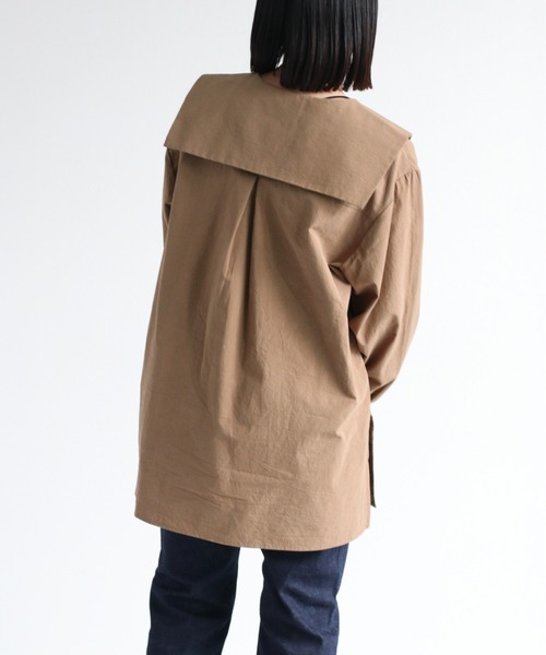 cepo（セポ）の「ビッグカラーブラウス（シャツ/ブラウス・レディース・オフホワイト/ブラウン・M）」の7枚目の写真