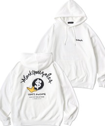MARK GONZALES ARTWORK COLLECTION/マークゴンザレス 別注 オーバーサイズ 裏起毛 ストリート バックプリント スウェット パーカー フーディー/長袖 トップス プルオーバー/レディース メンズ