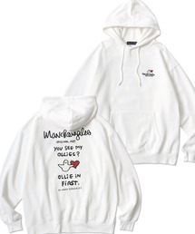 MARK GONZALES ARTWORK COLLECTION/マークゴンザレス 別注 オーバーサイズ 裏起毛 ストリート バックプリント スウェット パーカー フーディー/長袖 トップス プルオーバー/レディース メンズ