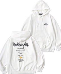MARK GONZALES ARTWORK COLLECTION/マークゴンザレス 別注 オーバーサイズ 裏起毛 ストリート バックプリント スウェット パーカー フーディー/長袖 トップス プルオーバー/レディース メンズ