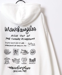 MARK GONZALES ARTWORK COLLECTION/マークゴンザレス 別注 オーバーサイズ 裏起毛 ストリート バックプリント スウェット パーカー フーディー/長袖 トップス プルオーバー/レディース メンズ
