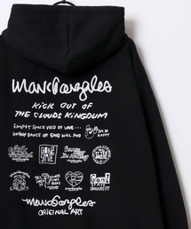 MARK GONZALES ARTWORK COLLECTION/マークゴンザレス 別注 オーバーサイズ 裏起毛 ストリート バックプリント スウェット パーカー フーディー/長袖 トップス プルオーバー/レディース メンズ