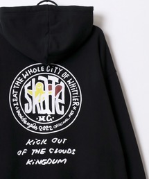 MARK GONZALES ARTWORK COLLECTION/マークゴンザレス 別注 オーバーサイズ 裏起毛 ストリート バックプリント スウェット パーカー フーディー/長袖 トップス プルオーバー/レディース メンズ