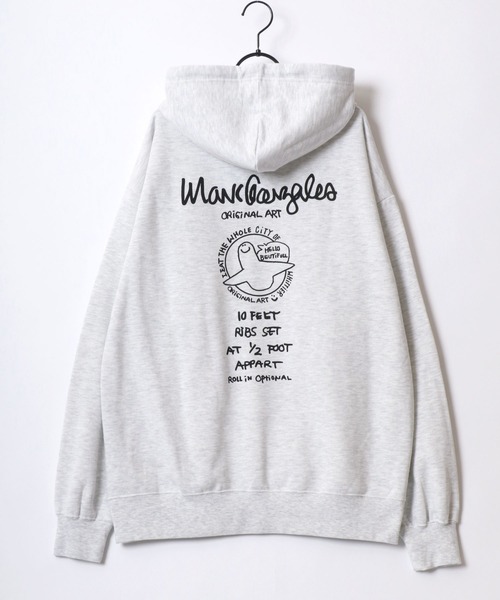 【セール】MARK GONZALES ARTWORK COLLECTION/マークゴンザレス 別注 オーバーサイズ 裏起毛 ストリート バックプリント スウェット パーカー フーディー/長袖 トップス プルオーバー/レディース メンズ（パーカー）｜Mark Gonzales（マーク・ゴンザレス）