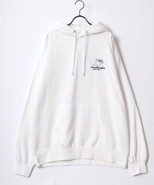 【セール】MARK GONZALES ARTWORK COLLECTION/マークゴンザレス 別注 オーバーサイズ 裏起毛 ストリート バックプリント スウェット パーカー フーディー/長袖 トップス プルオーバー/レディース メンズ（パーカー）｜Mark Gonzales（マーク・ゴンザレス）