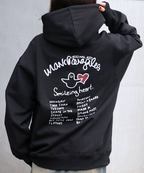 【セール】MARK GONZALES ARTWORK COLLECTION/マークゴンザレス 別注 オーバーサイズ 裏起毛 ストリート バックプリント スウェット パーカー フーディー/長袖 トップス プルオーバー/レディース メンズ（パーカー）｜Mark Gonzales（マーク・ゴンザレス）