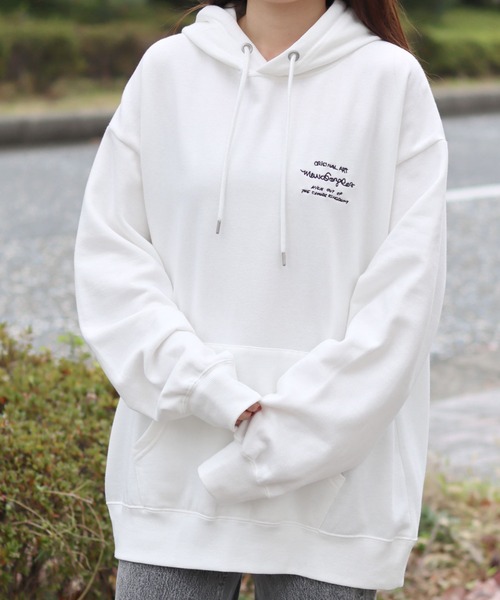 【セール】MARK GONZALES ARTWORK COLLECTION/マークゴンザレス 別注 オーバーサイズ 裏起毛 ストリート バックプリント スウェット パーカー フーディー/長袖 トップス プルオーバー/レディース メンズ（パーカー）｜Mark Gonzales（マーク・ゴンザレス）