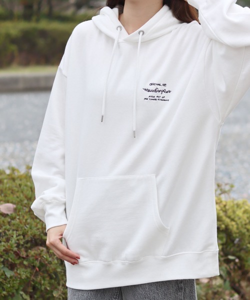 【セール】MARK GONZALES ARTWORK COLLECTION/マークゴンザレス 別注 オーバーサイズ 裏起毛 ストリート バックプリント スウェット パーカー フーディー/長袖 トップス プルオーバー/レディース メンズ（パーカー）｜Mark Gonzales（マーク・ゴンザレス）