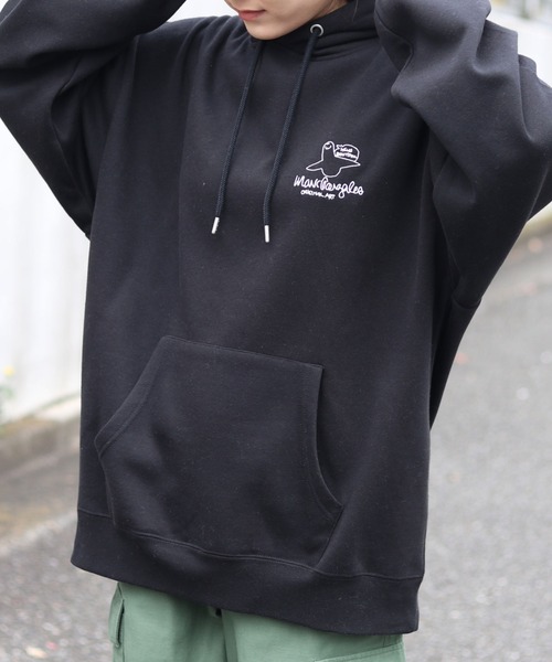 【セール】MARK GONZALES ARTWORK COLLECTION/マークゴンザレス 別注 オーバーサイズ 裏起毛 ストリート バックプリント スウェット パーカー フーディー/長袖 トップス プルオーバー/レディース メンズ（パーカー）｜Mark Gonzales（マーク・ゴンザレス）