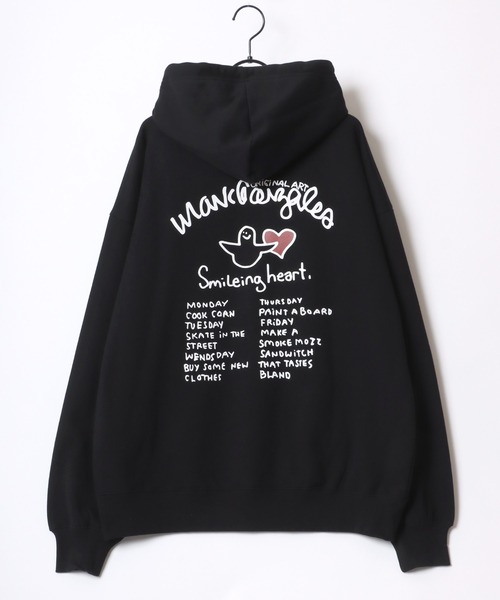 【セール】MARK GONZALES ARTWORK COLLECTION/マークゴンザレス 別注 オーバーサイズ 裏起毛 ストリート バックプリント スウェット パーカー フーディー/長袖 トップス プルオーバー/レディース メンズ（パーカー）｜Mark Gonzales（マーク・ゴンザレス）