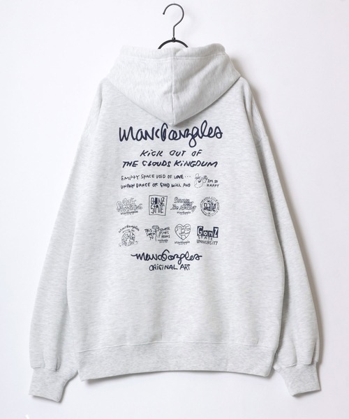 【セール】MARK GONZALES ARTWORK COLLECTION/マークゴンザレス 別注 オーバーサイズ 裏起毛 ストリート バックプリント スウェット パーカー フーディー/長袖 トップス プルオーバー/レディース メンズ（パーカー）｜Mark Gonzales（マーク・ゴンザレス）