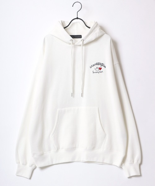 【セール】MARK GONZALES ARTWORK COLLECTION/マークゴンザレス 別注 オーバーサイズ 裏起毛 ストリート バックプリント スウェット パーカー フーディー/長袖 トップス プルオーバー/レディース メンズ（パーカー）｜Mark Gonzales（マーク・ゴンザレス）