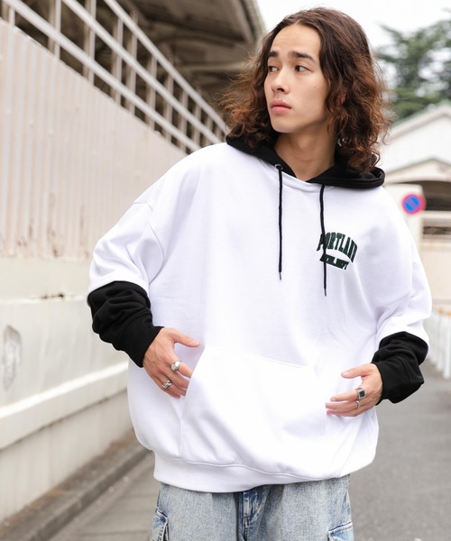 セール】WEGO/レイヤードスリーブスウェパカ（パーカー）｜WEGO