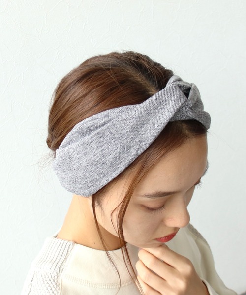 Three Four Time(スリーフォータイム)の「ツイードクロスターバン(ヘアバンド・レディース・グレー/ブラウン/ネイビー・FREE)」の5枚目の写真