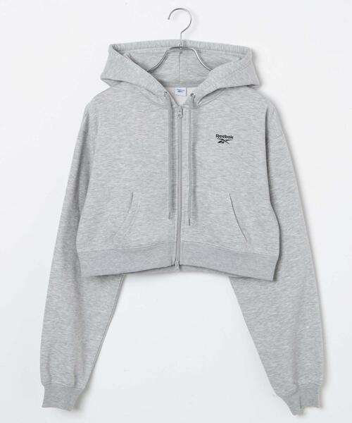 Reebok（リーボック）の「∴WEGO/別注Reebok 裏起毛ショートZIPパーカー（パーカー・レディース・ブラック/オフホワイト/杢グレー・FREE）」の16枚目の写真