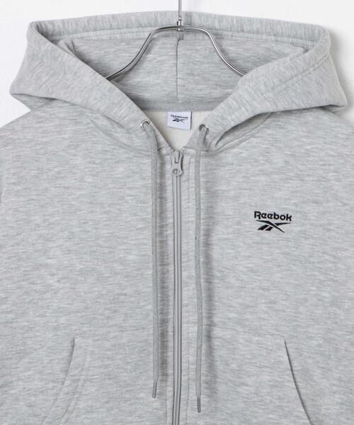 Reebok（リーボック）の「∴WEGO/別注Reebok 裏起毛ショートZIPパーカー（パーカー・レディース・ブラック/オフホワイト/杢グレー・FREE）」の19枚目の写真