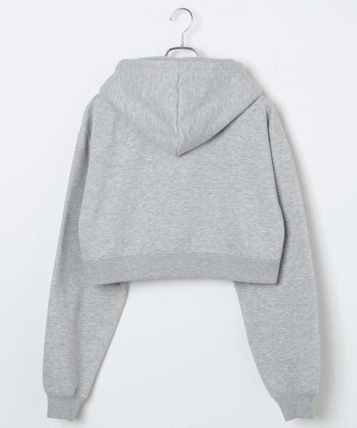 Reebok（リーボック）の「∴WEGO/別注Reebok 裏起毛ショートZIPパーカー（パーカー・レディース・ブラック/オフホワイト/杢グレー・FREE）」の17枚目の写真