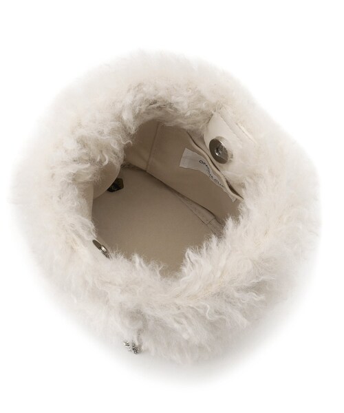 OPAQUE.CLIP（オペークドットクリップ）の「◆【2WAY】ラム風フェイクファーミニショルダーバッグ（ショルダーバッグ・レディース・チャコールグレー/ブラウン系/オフホワイト・00）」の11枚目の写真